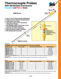 Thumbnail of document Data Sheet - M8MJSS Thermocouple Probes w/Molded M8 Connectors
